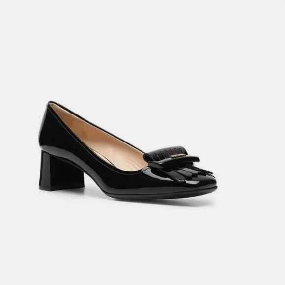Prada Black Patent Leather Kiltie Pump - Picture 9 of 9
